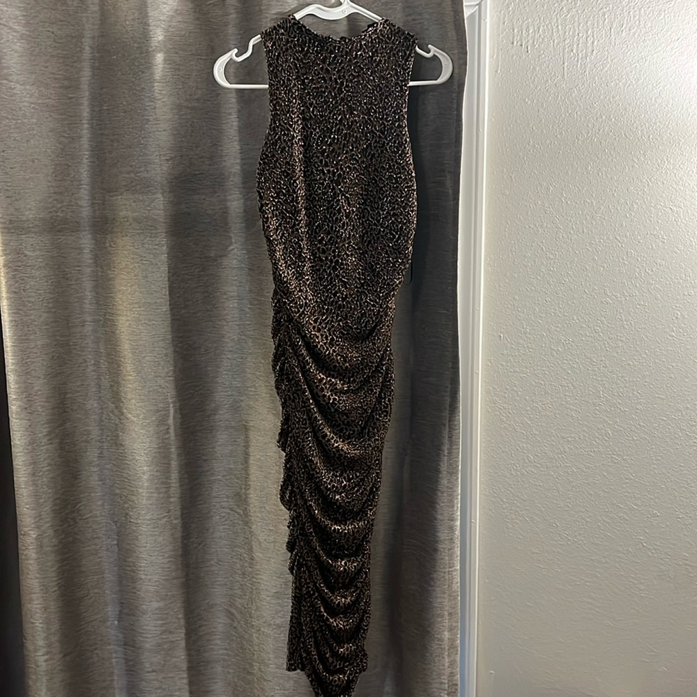 Leopard print chrome dress Worn Once